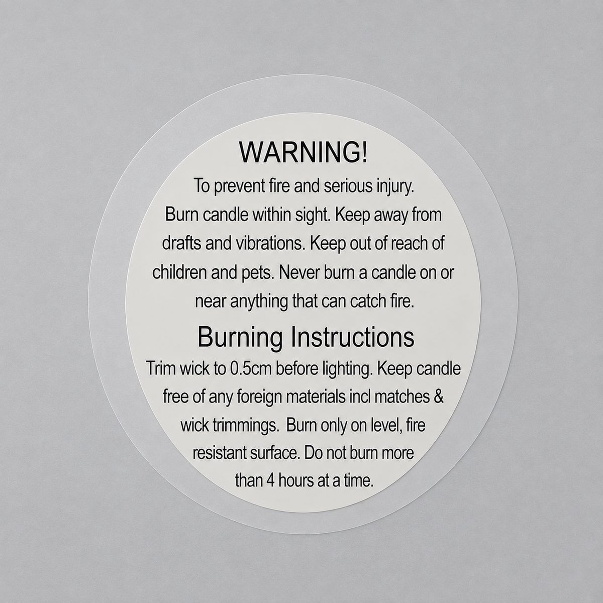 Warning Labels